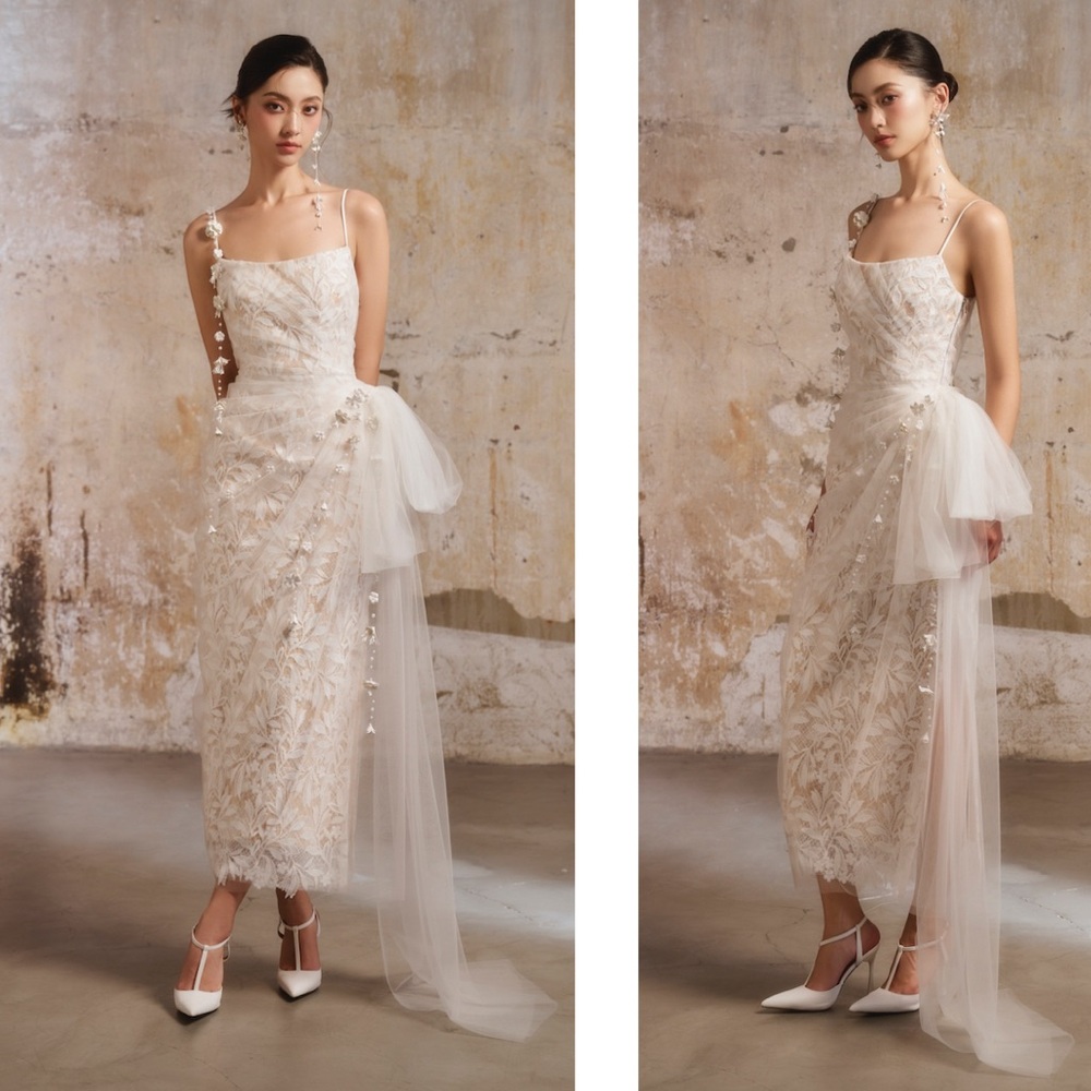 Elegant White Floral Dress